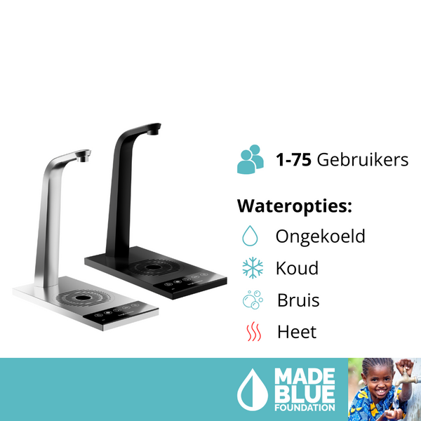 Habit Tap T3 Monofit watertap - inbouw waterkoeler met heet water en energiezuinige EcoModus - koud en heet water dispenser - koud water tap, watertap kantoor, watertap horeca