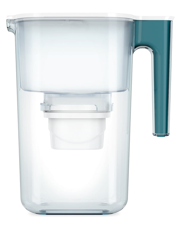 waterfilterkan, waterfilter thuis, waterfilter kan, Aqua Optima Perfect Pour Blue 3,6 liter inclusief 6 Evolve+ waterfilters, water filteren, gefilterd water